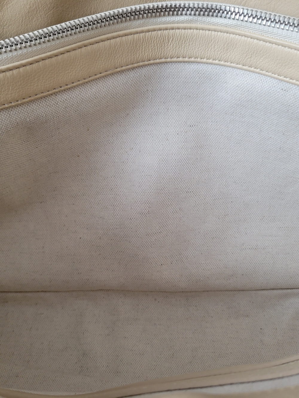 Michael Kors Cream Leather Tote/ShoulderBag with Braided Strap Silver Hardware - Picture 14 of 15